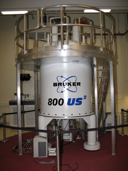 800 MHz Magnet Image of the giant Bruker 800 Magnet