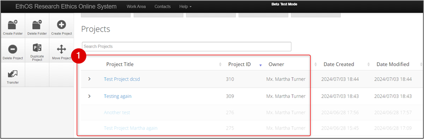 The first box, it highlights the Project Title, Project ID and Owner.